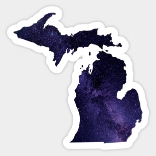 Michigan Galaxy (purple) Sticker